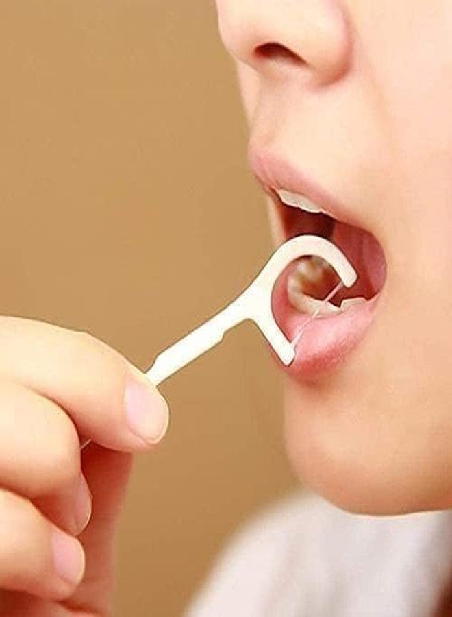 XIBO teeth cleaning stick With Handle Flosser For Teeth Flossing Thread Toothpick Mounth Cleaning Tool Tooth Cleaning Disposable Teeth Flossing Thread Toothpicks Healthy and Breath Gums. - Image 3